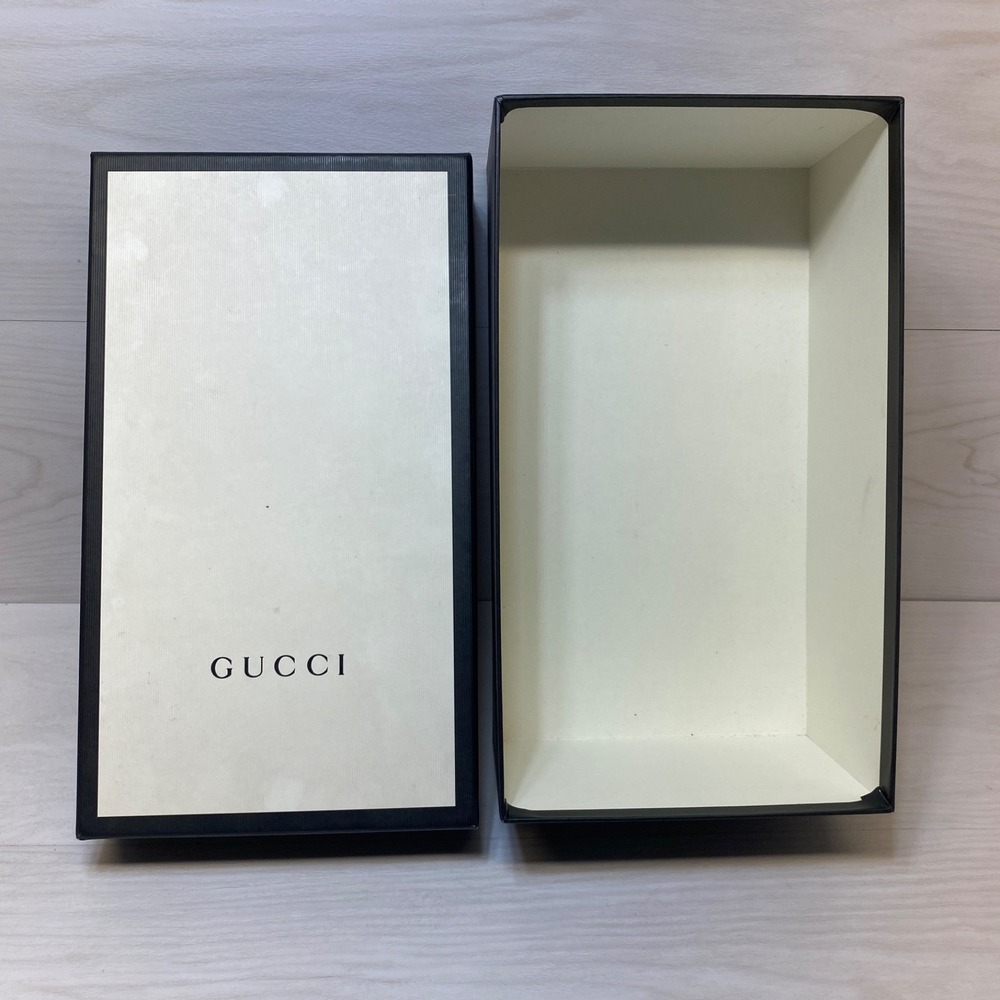 Authentic Gucci Womens Men's EMPTY Shoe BOX ONLY Black / White 14x8"